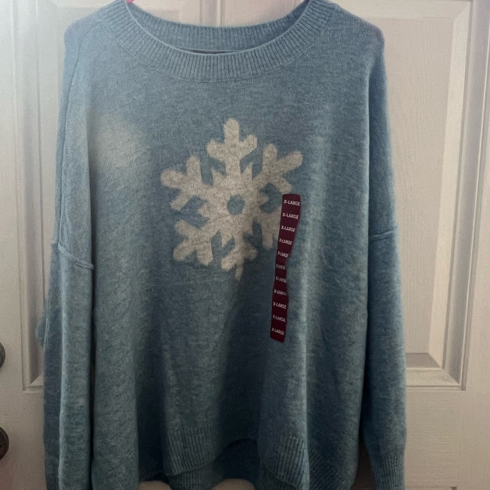 Blue Snowflake Sweater
